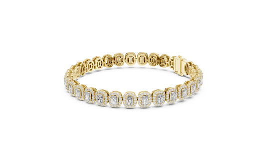 Emerald Tennis Lab Grown Diamond Bracelet