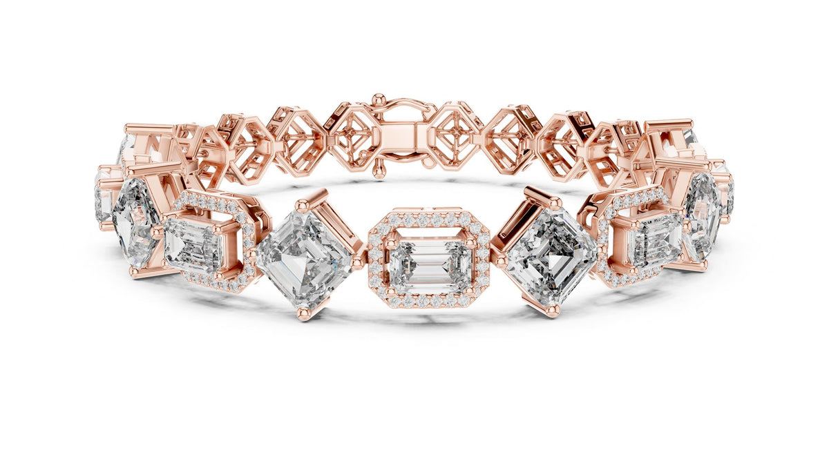 Emerald Tennis Lab Grown Diamond Bracelet