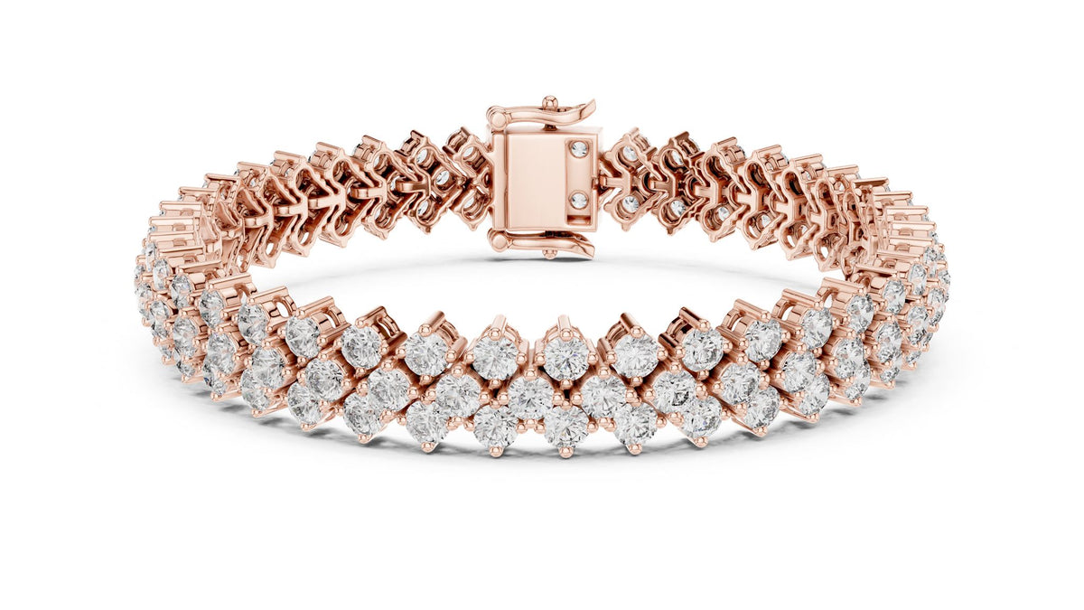 Round Cluster Lab Grown Diamond Bracelet