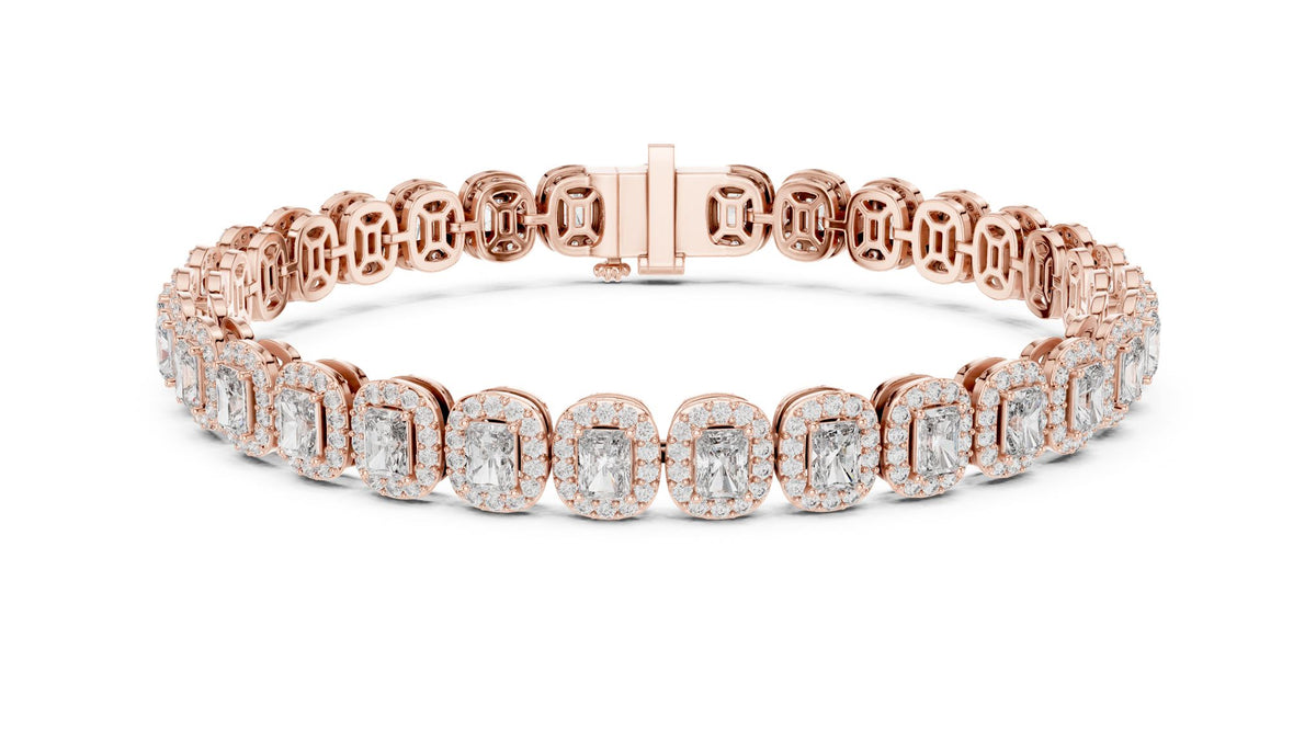 Emerald Tennis Lab Grown Diamond Bracelet