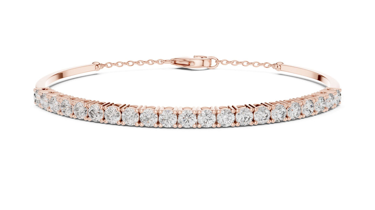 Round Bangle Lab Grown Diamond Bracelet