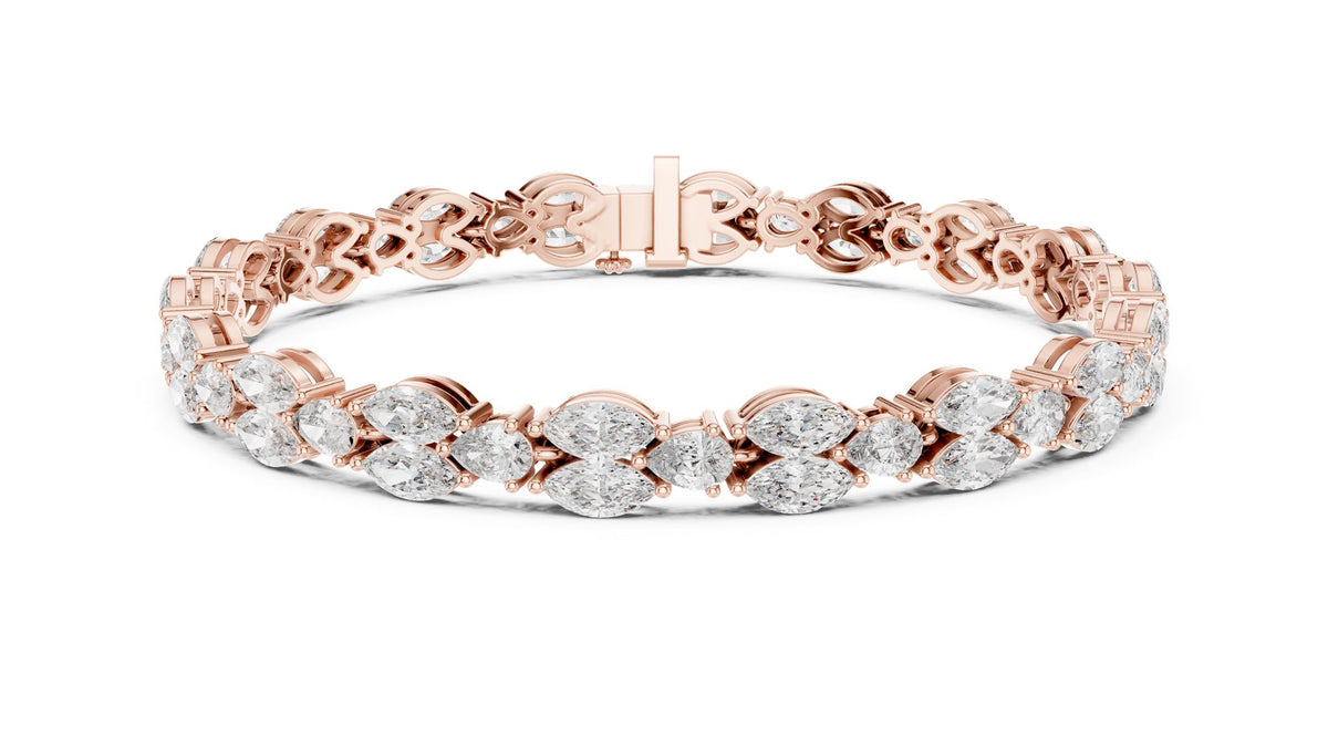 Marquise Tennis Lab Grown Diamond Bracelet