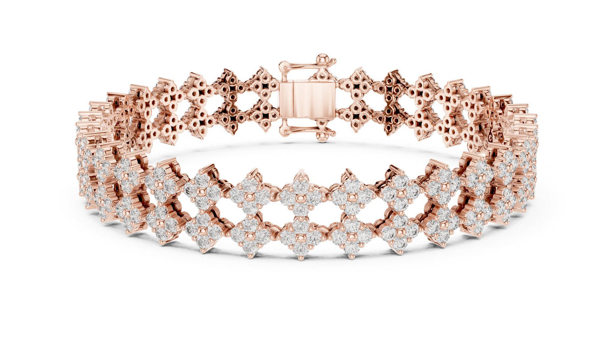 Round Cluster Lab Grown Diamond Bracelet