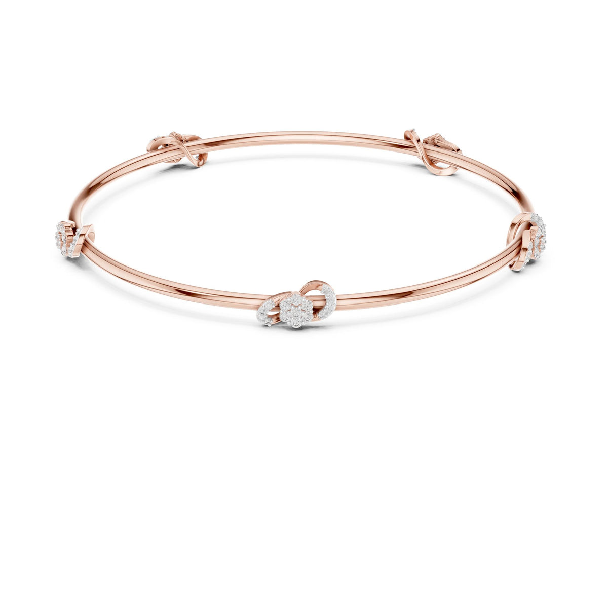 Round Bangle Lab Grown Diamond Bracelet