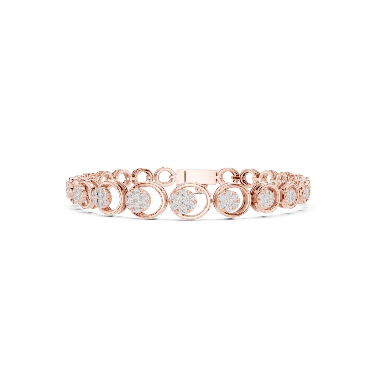 Round Link Lab Grown Diamond Bracelet