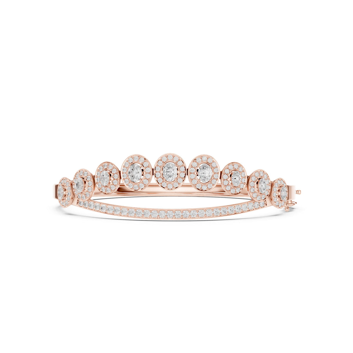 Oval Bangle Lab Grown Diamond Bracelet