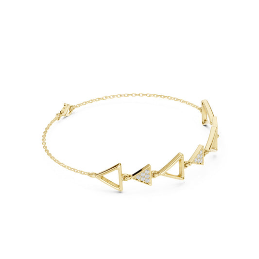 Round Link Lab Grown Diamond Bracelet