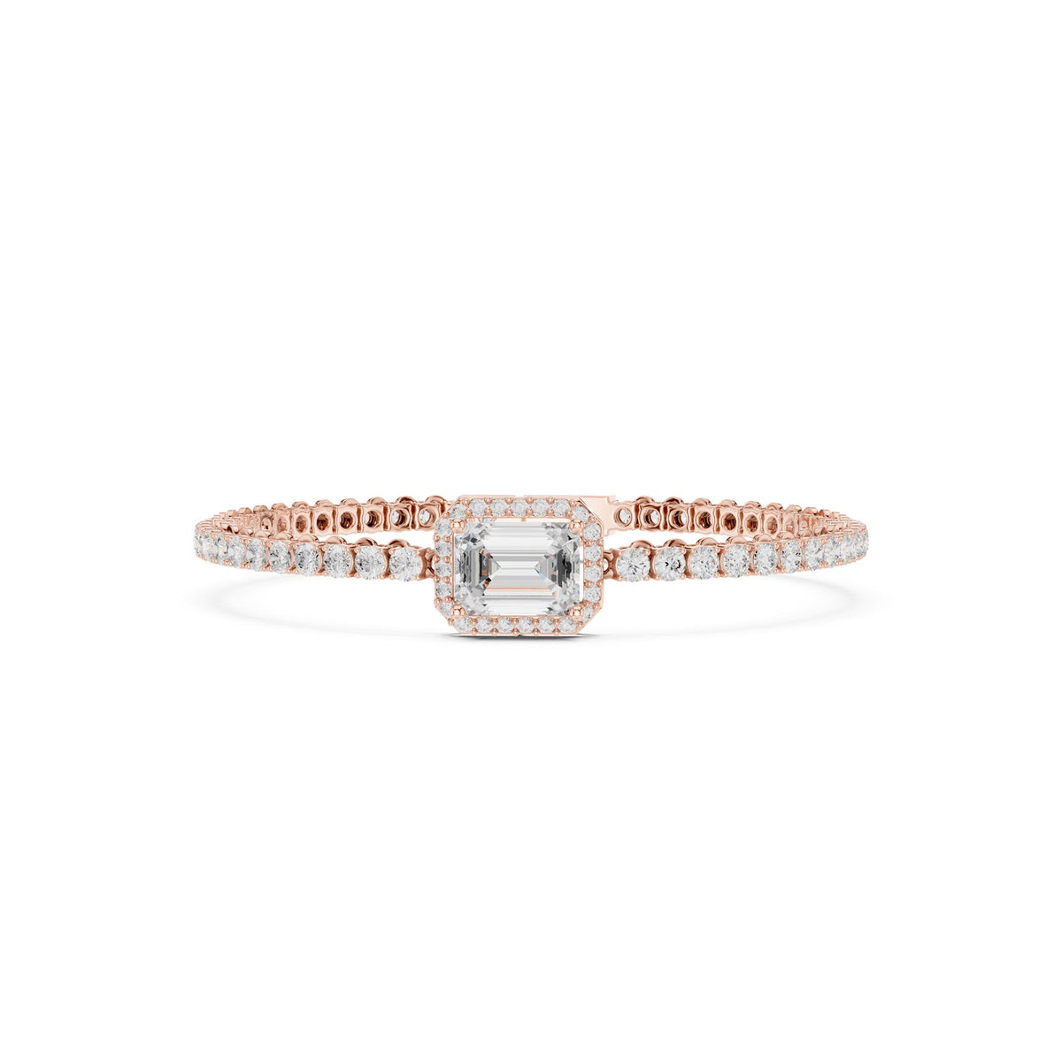 Emerald Tennis Lab Grown Diamond Bracelet