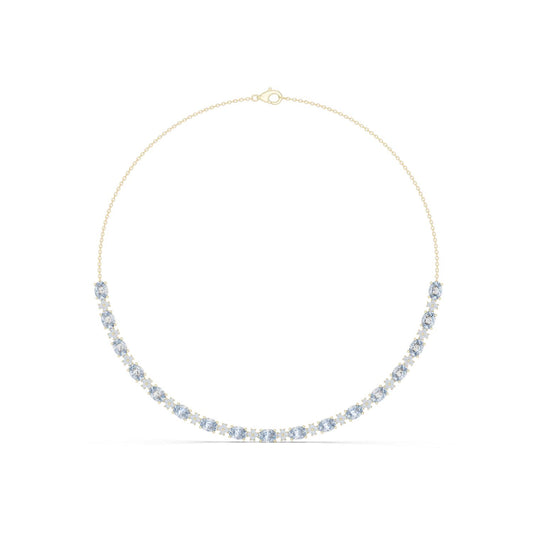 Oval Riviera Lab Grown Diamond Necklace