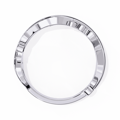 Round Cut Lab Grown Diamond Vintage Engagement Ring with Vine and Leaf Eternity Band