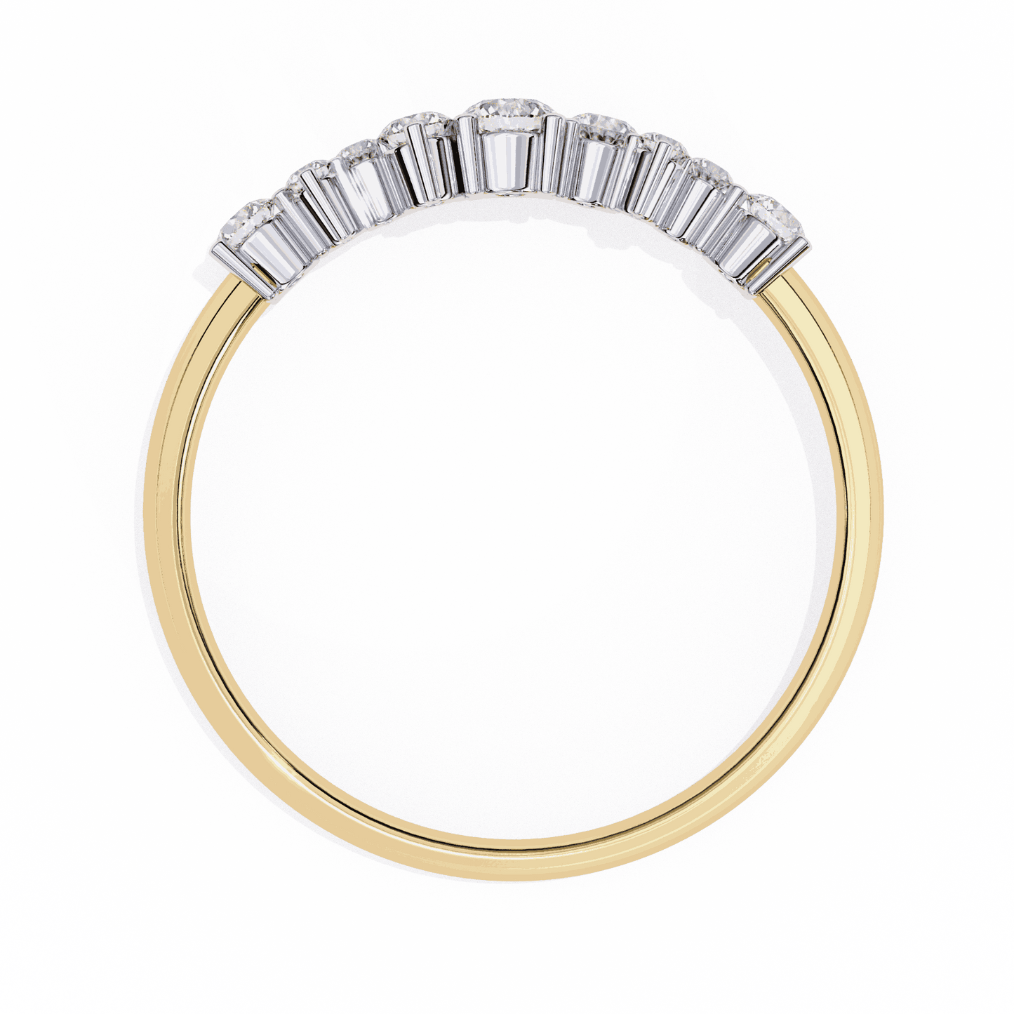 Round Cut Lab Grown Diamond Halo Engagement Ring with Scattered Constellation Cluster