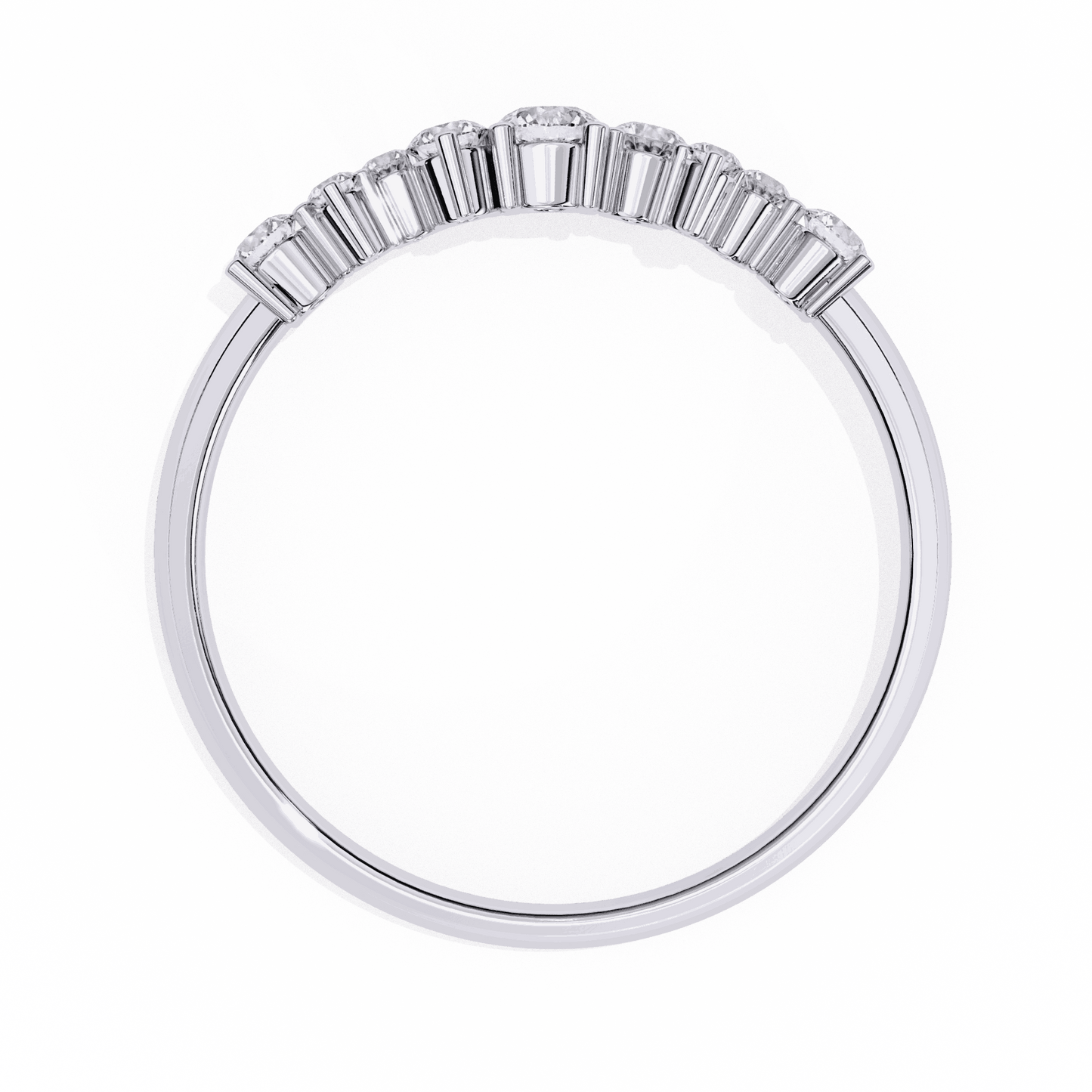 Round Cut Lab Grown Diamond Halo Engagement Ring with Scattered Constellation Cluster