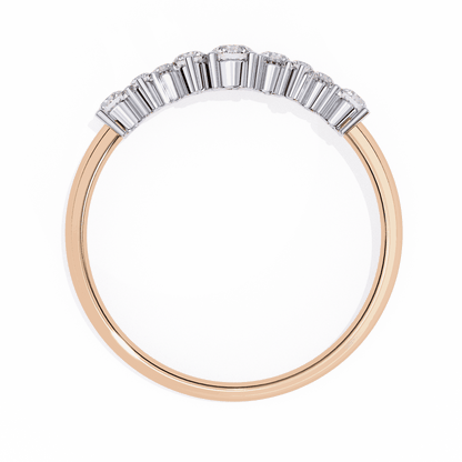 Round Cut Lab Grown Diamond Halo Engagement Ring with Scattered Constellation Cluster
