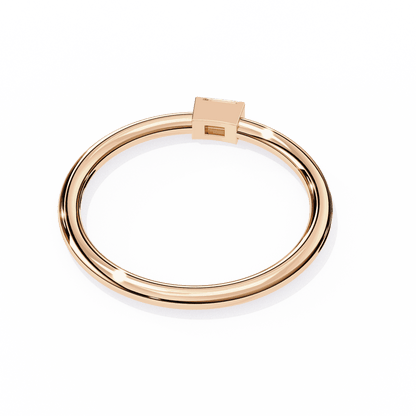 Emerald Cut Lab Grown Diamond Tension Engagement Ring with East West Baguette Minimalist Solitaire