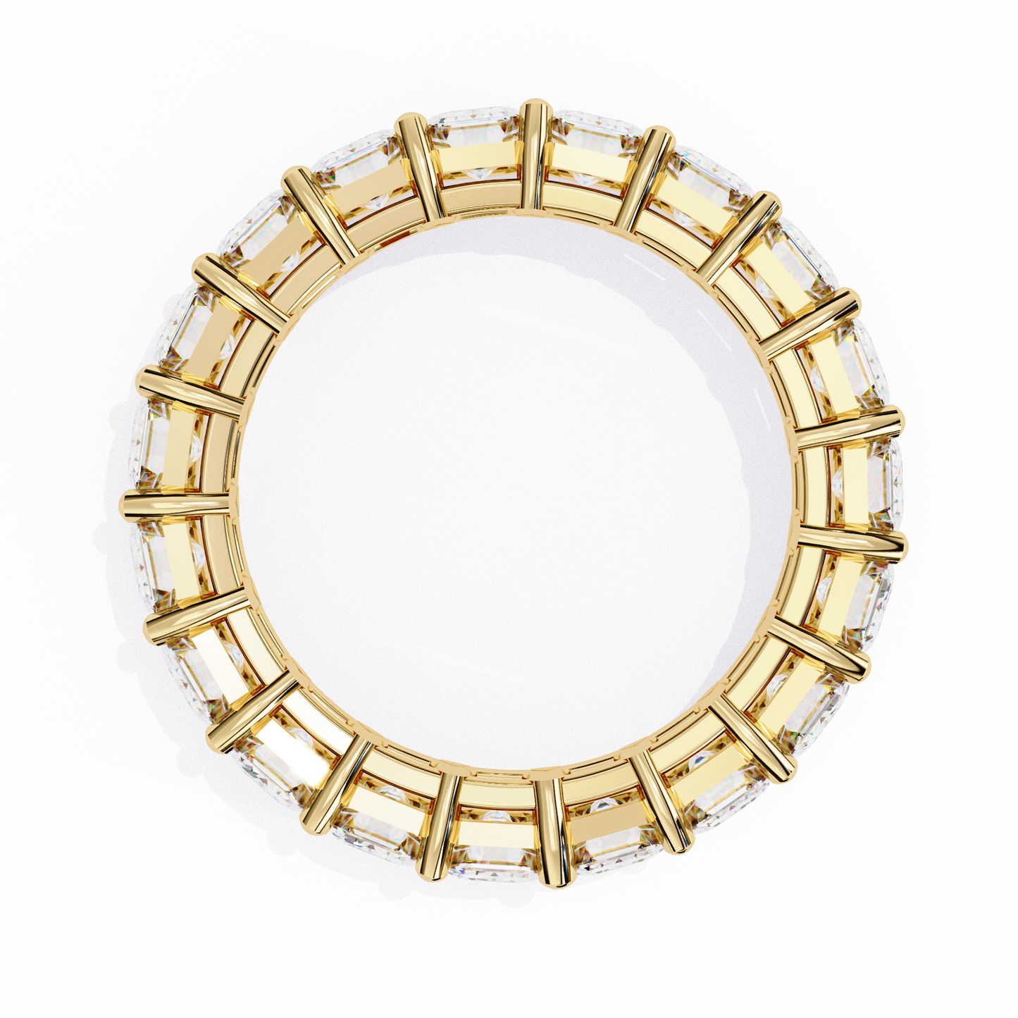 14K White Gold 5.00 CTW IGI Certified Emerald Lab Grown Diamond Eternity Band