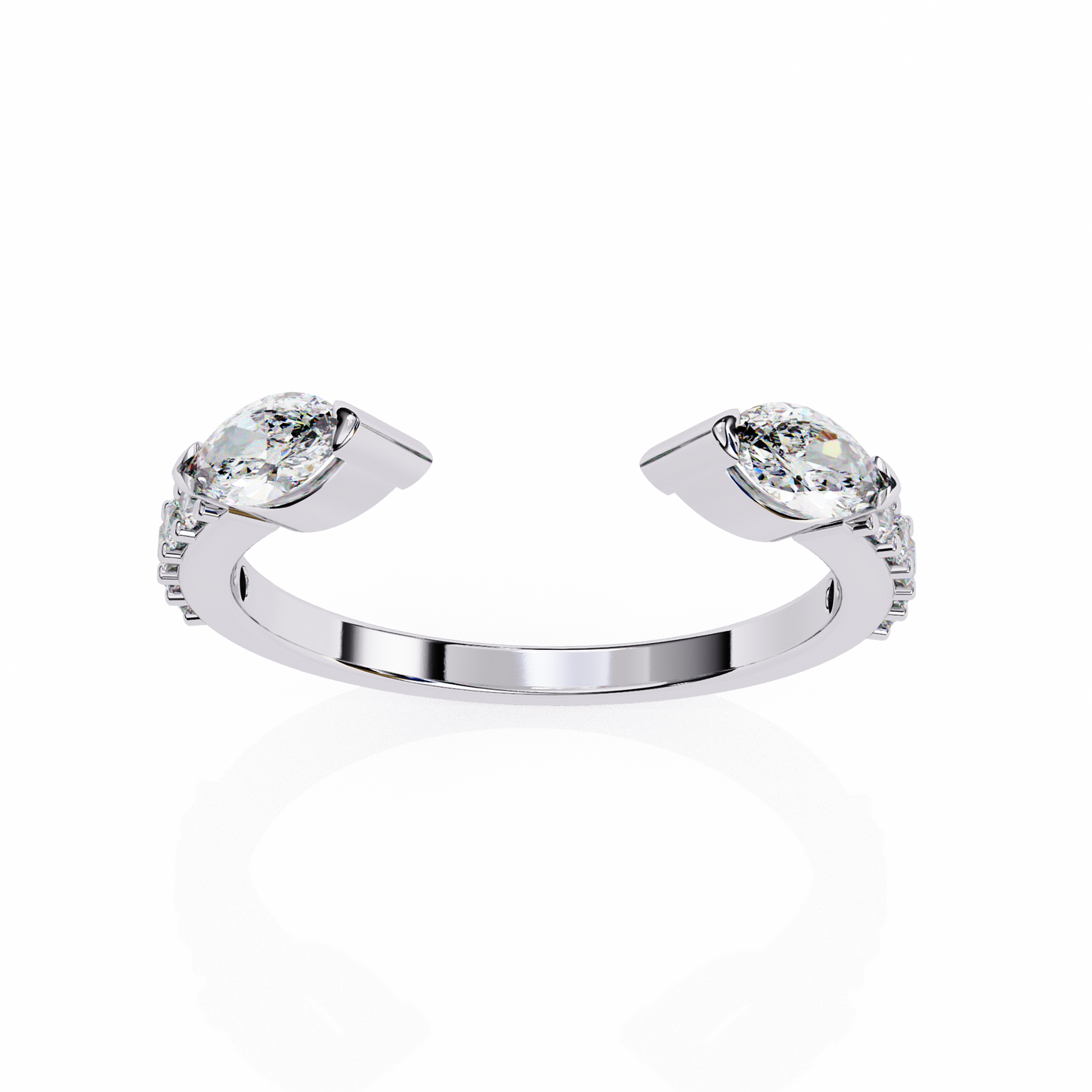 14K White Gold Lab Grown Diamond Band