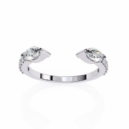 14K White Gold Lab Grown Diamond Band