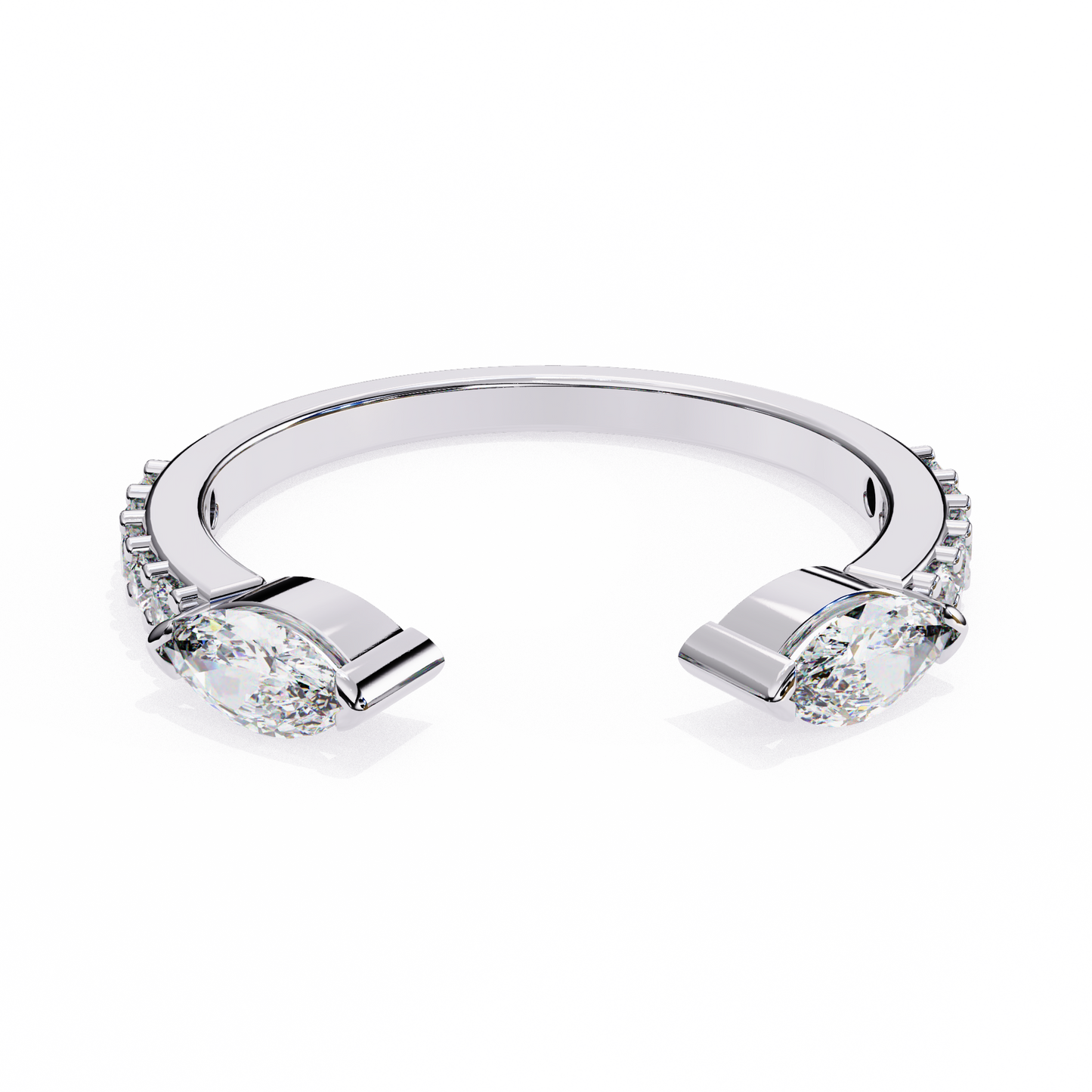 14K White Gold Lab Grown Diamond Band