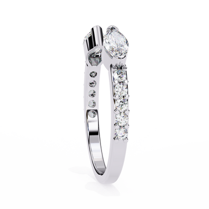 14K White Gold Lab Grown Diamond Band