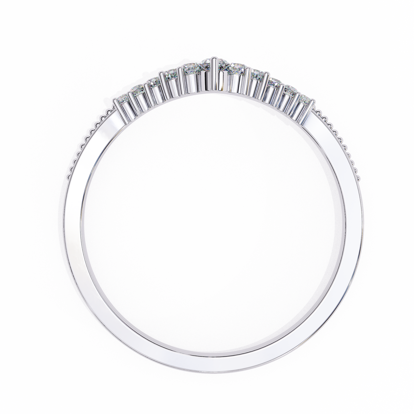 14K White Gold Lab Grown Diamond Band