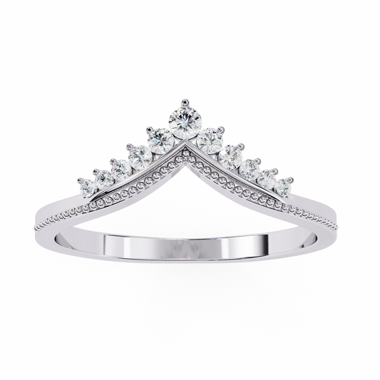 14K White Gold Lab Grown Diamond Band