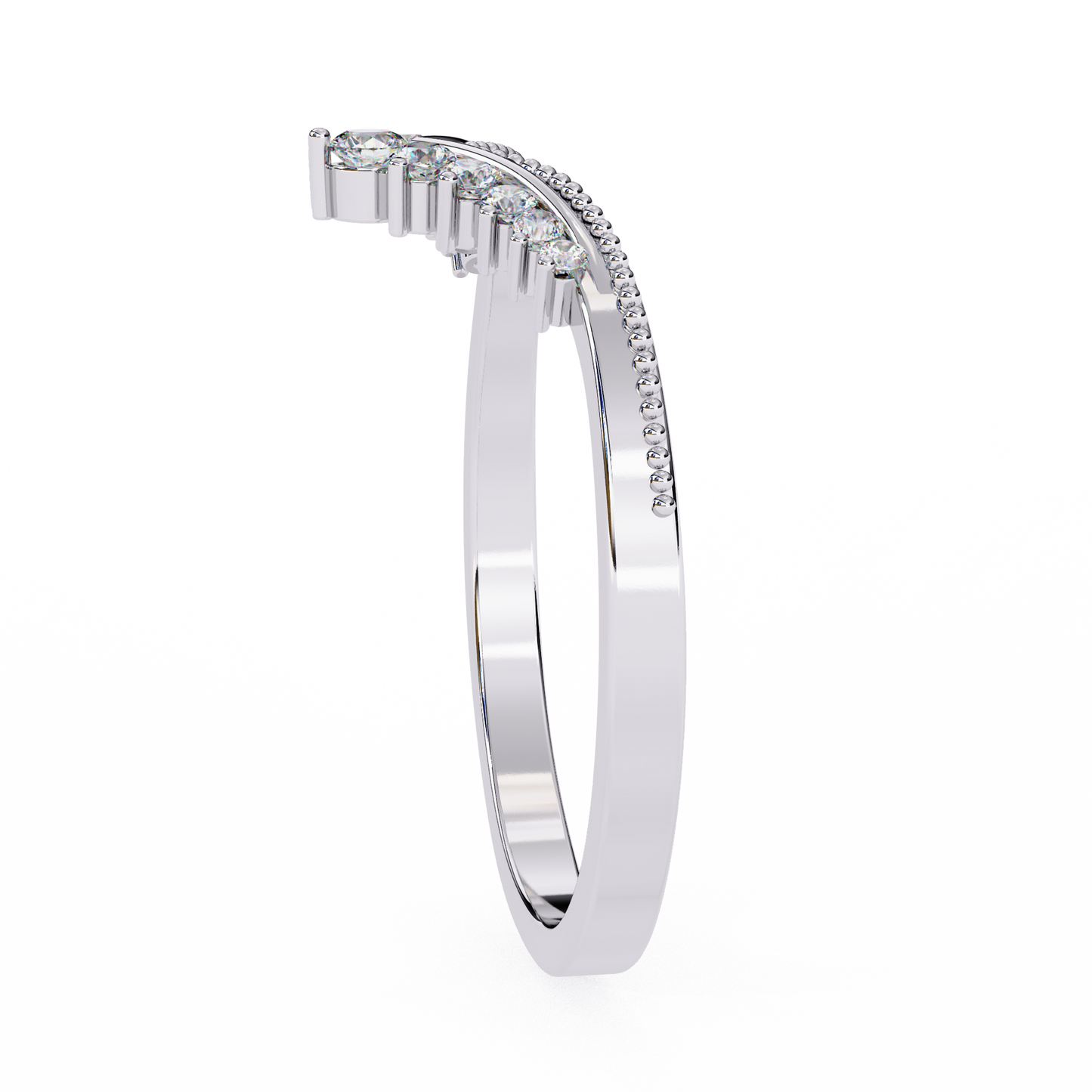 14K White Gold Lab Grown Diamond Band