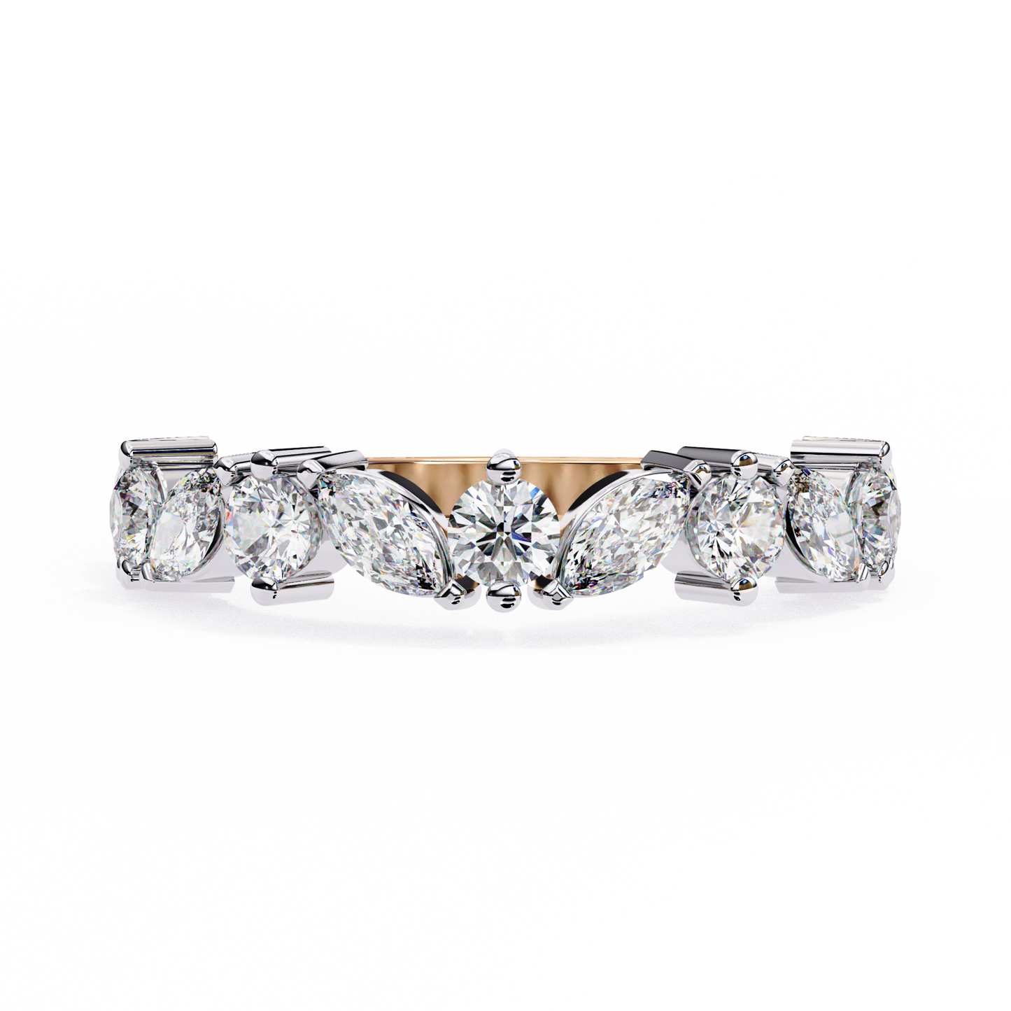 14K White Gold Lab Grown Diamond Band