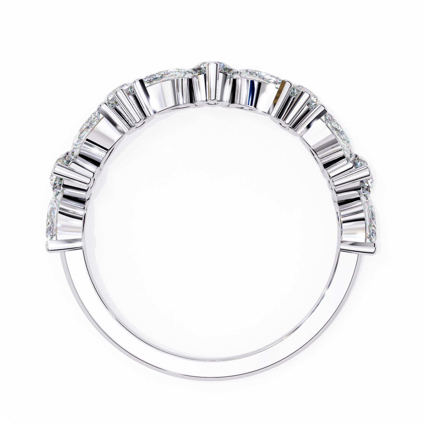 14K White Gold Lab Grown Diamond Band