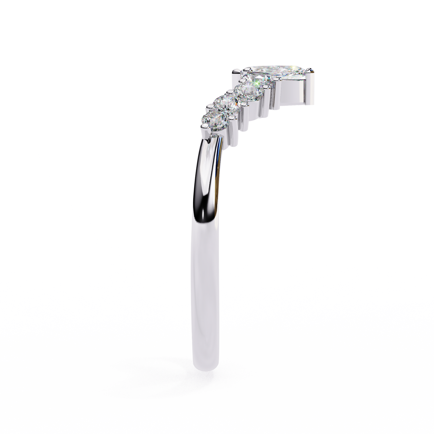 14K White Gold Lab Grown Diamond Band