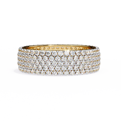 14K White Gold Round Lab Grown Diamond Band