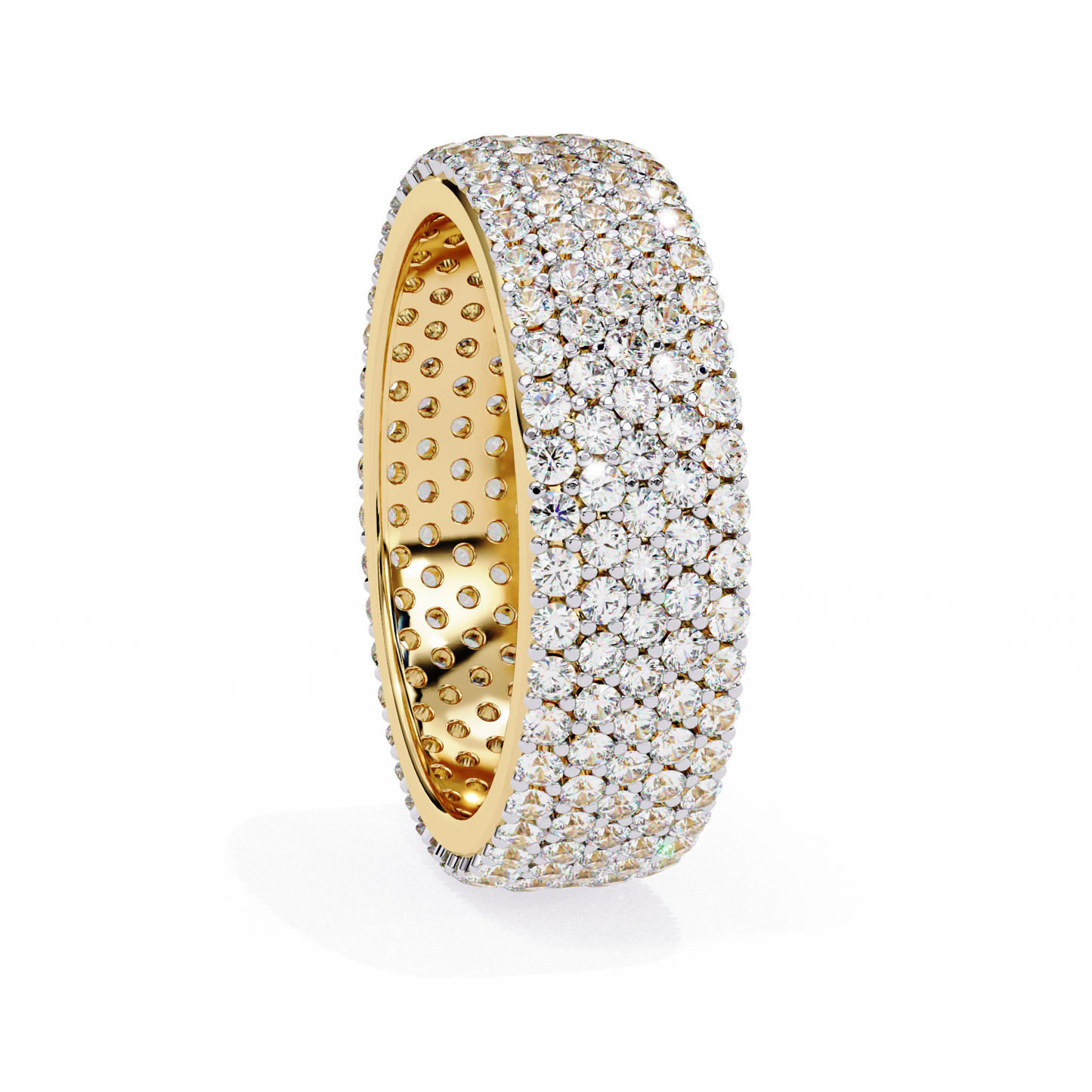 14K White Gold Round Lab Grown Diamond Band