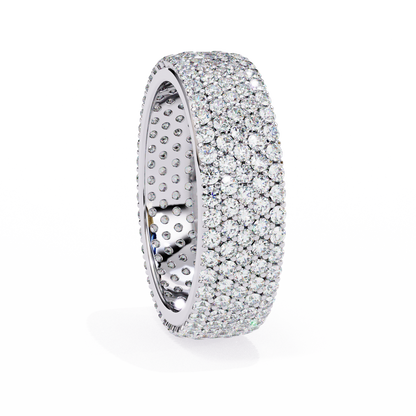 14K White Gold Round Lab Grown Diamond Band