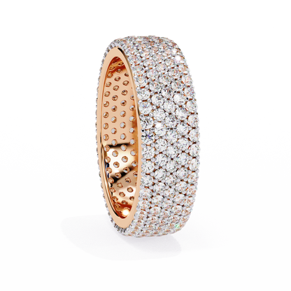 14K White Gold Round Lab Grown Diamond Band