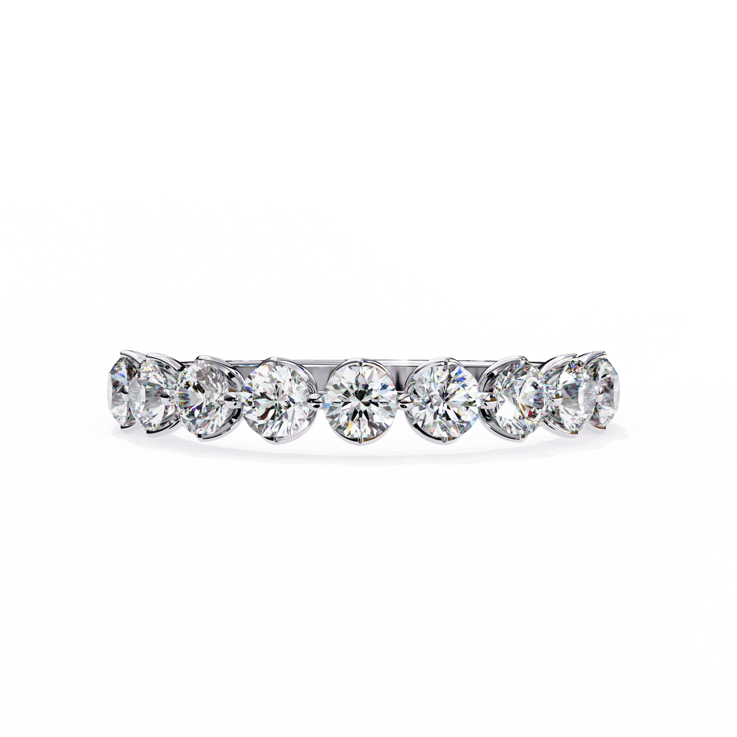 14K White Gold Lab Grown Diamond Band (Copy)