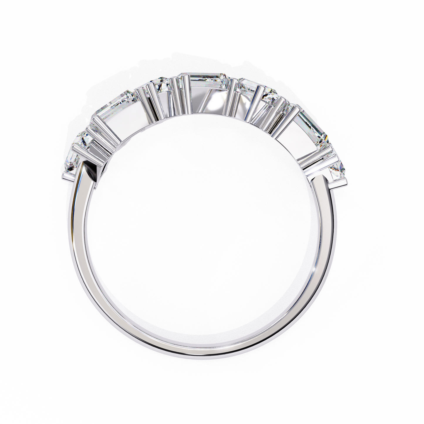 14K White Gold Lab Grown Diamond Band