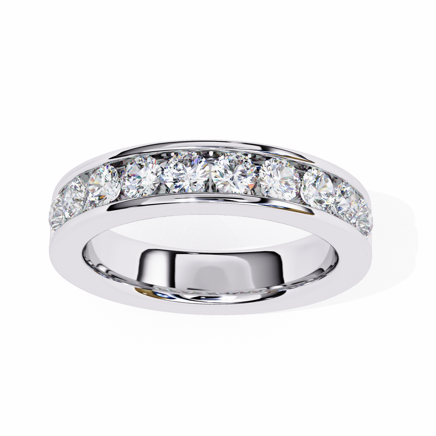 14K White Gold Lab Grown Diamond Band