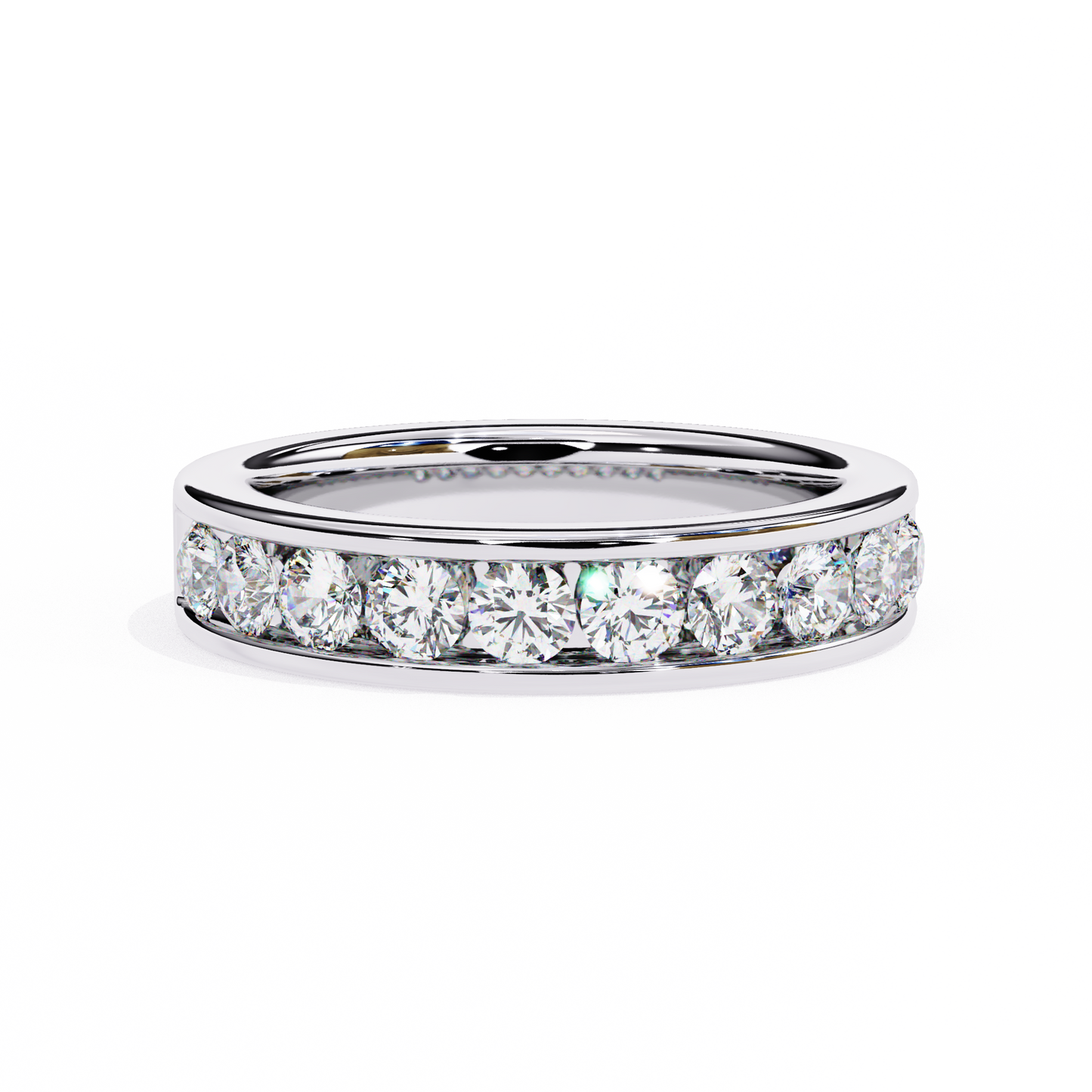 14K White Gold Lab Grown Diamond Band
