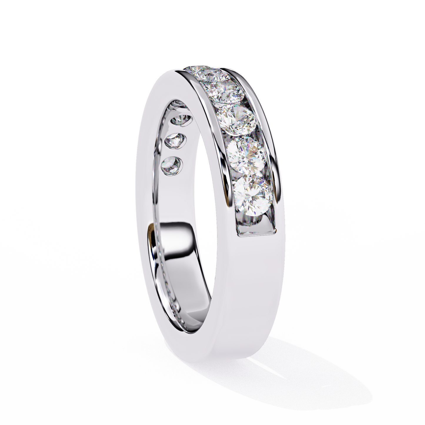 14K White Gold Lab Grown Diamond Band