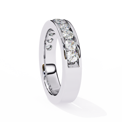 14K White Gold Lab Grown Diamond Band