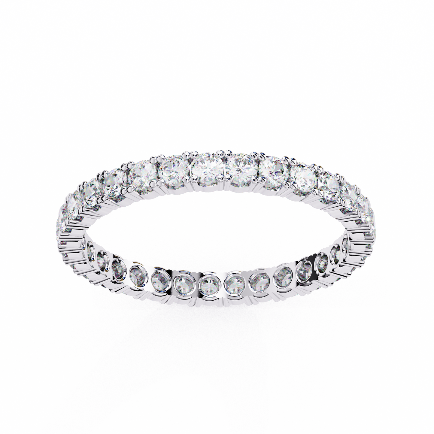 14K White Gold Lab Grown Diamond Band