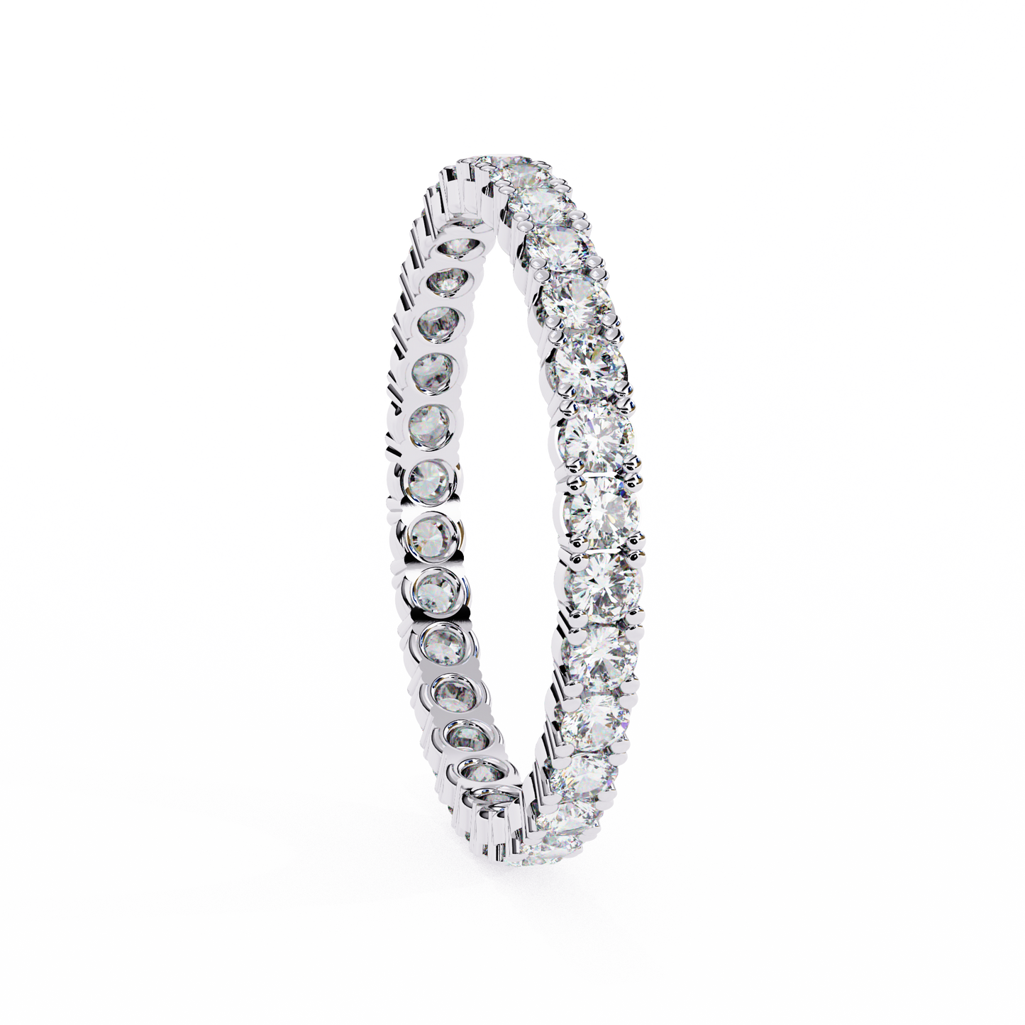 14K White Gold Lab Grown Diamond Band