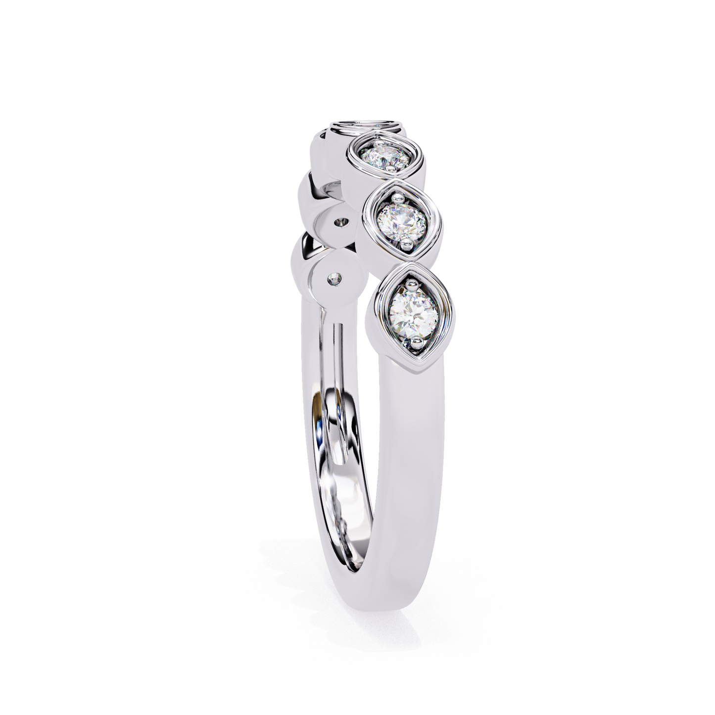 14K White Gold Lab Grown Diamond Band