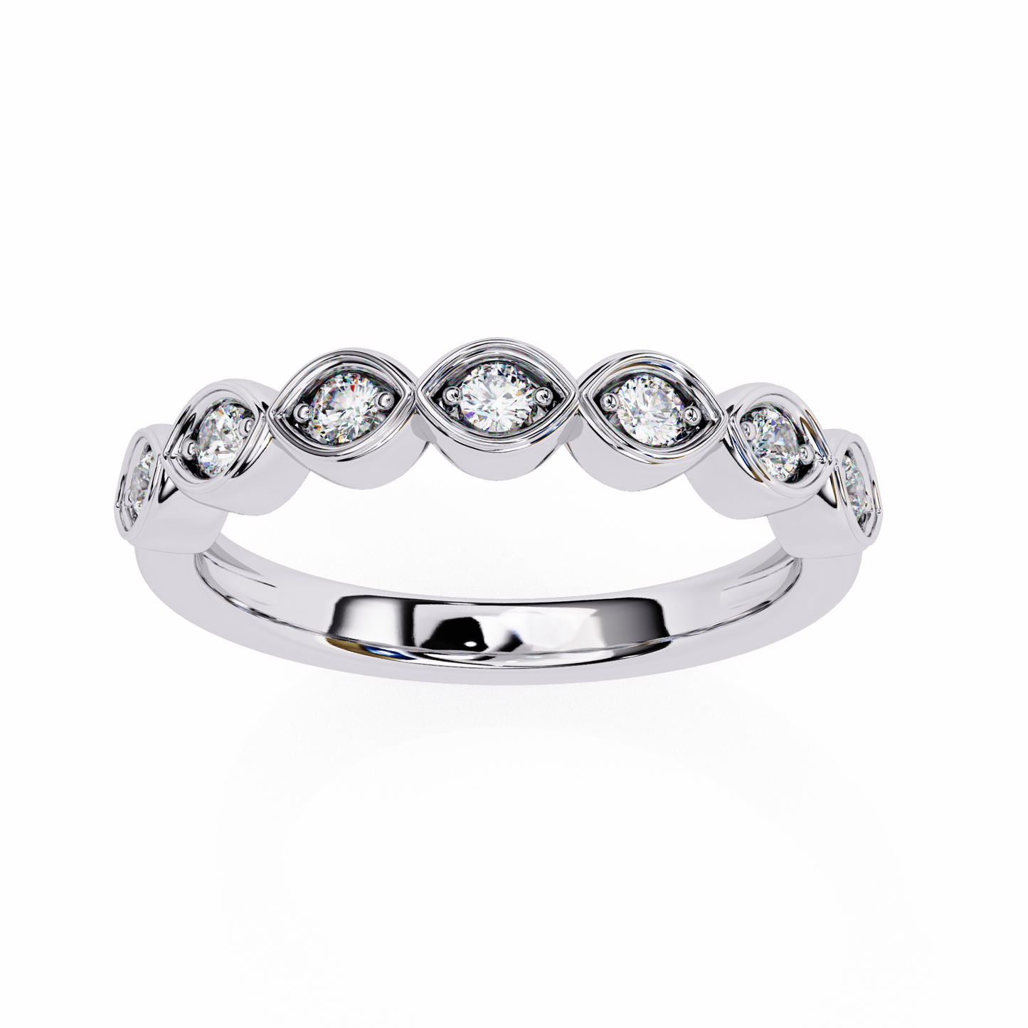 14K White Gold Lab Grown Diamond Band