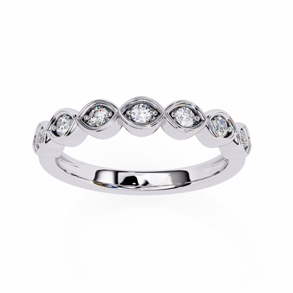 14K White Gold Lab Grown Diamond Band