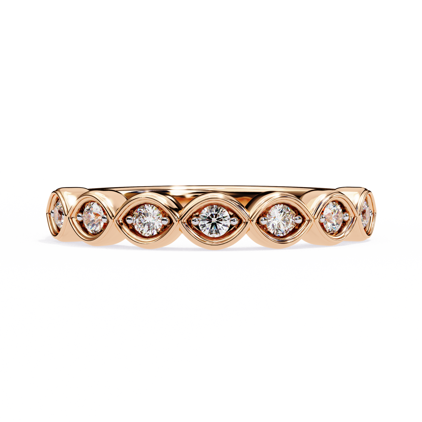 14K White Gold Lab Grown Diamond Band