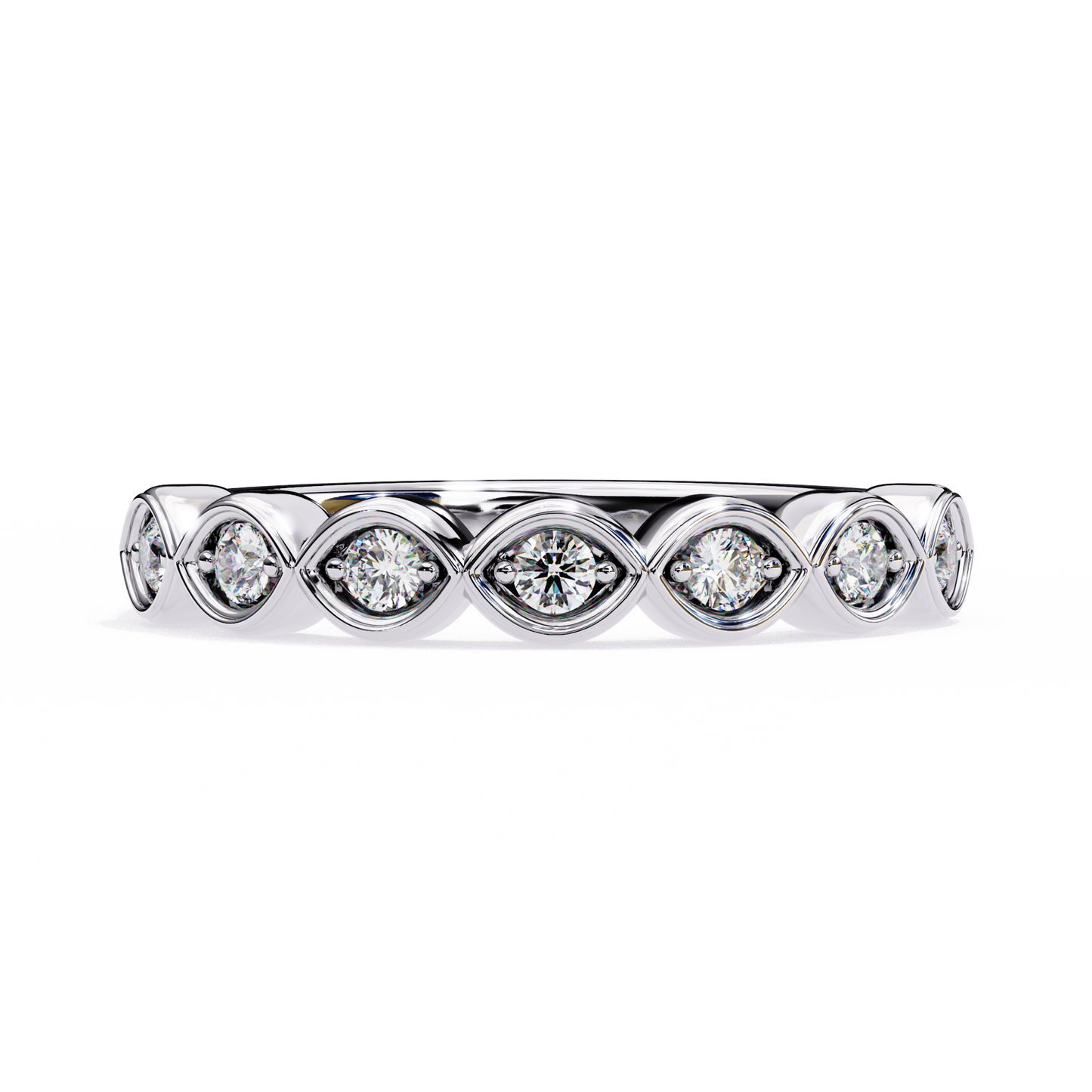 14K White Gold Lab Grown Diamond Band