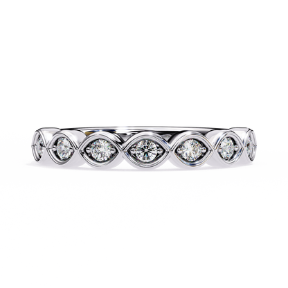 14K White Gold Lab Grown Diamond Band