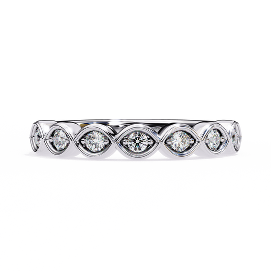 14K White Gold Lab Grown Diamond Band