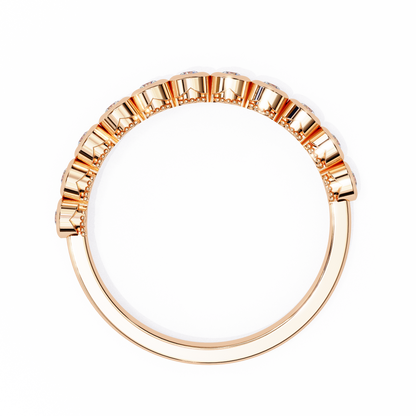 14K White Gold Round Lab Grown Diamond Band