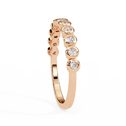 14K White Gold Round Lab Grown Diamond Band